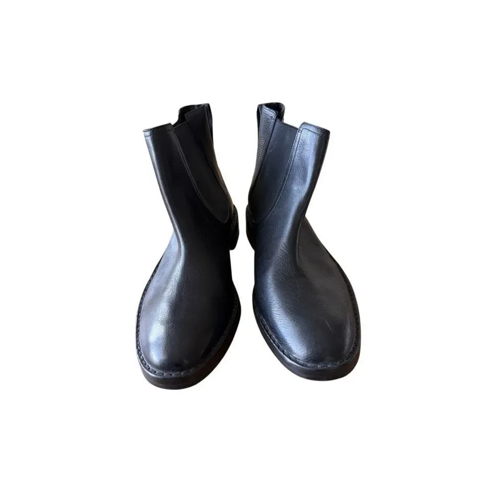 Cole Haan x Nike Air Mens Black Pebbled Leather Chelsea Boots Size 9.5